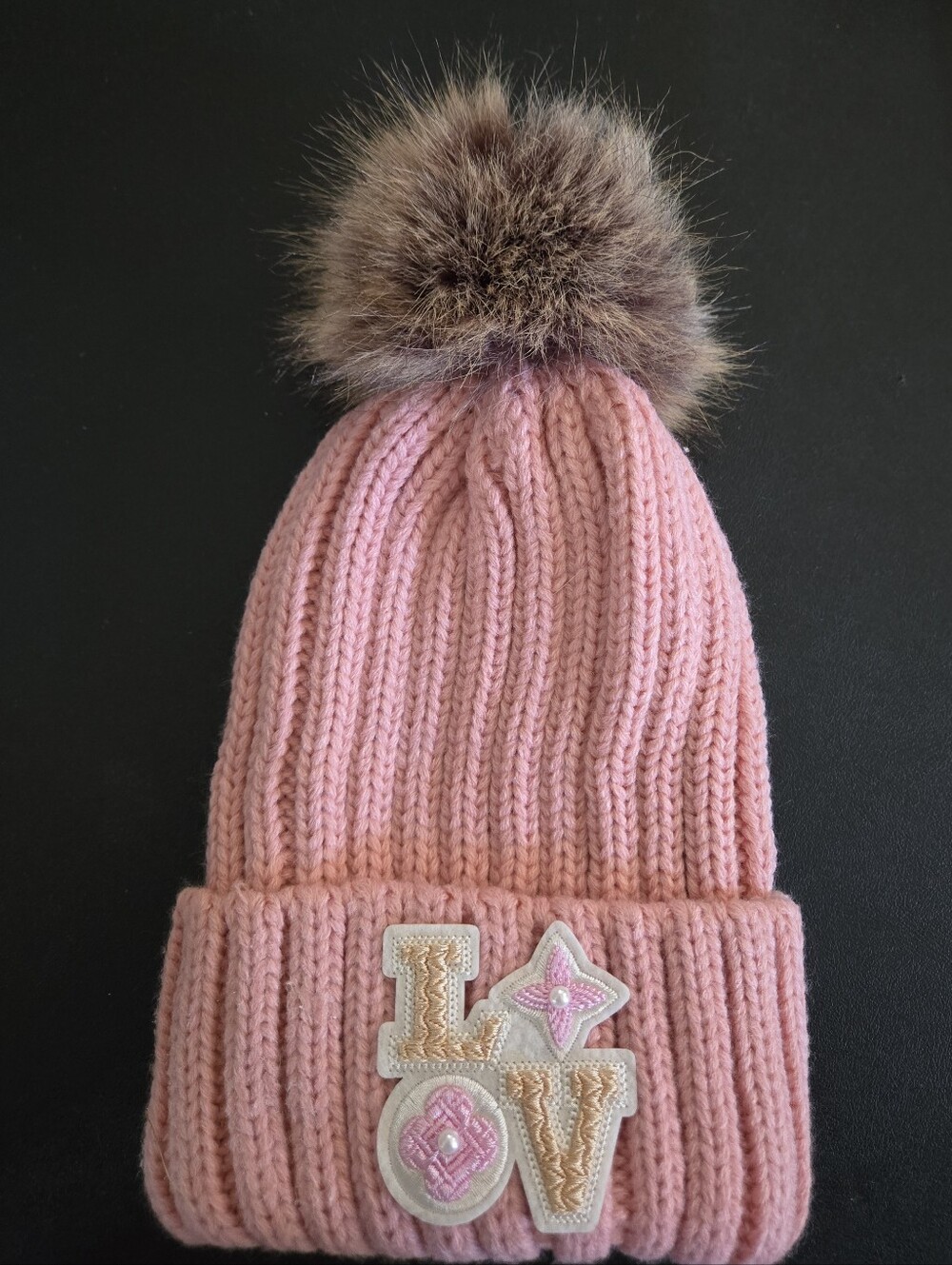 ✨️FASHION KNIT POM POM BEANIE PINK